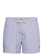 Morris Seersucker Bathing Trunks Uimashortsit Blue Morris
