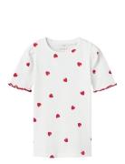 Nmfjillie Xsl Ss Top Tops T-shirts Short-sleeved White Name It