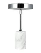 Starlight Led Genopladelig Bordlampe Krom Med Hvid Marmor Home Lightin...