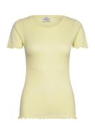 Pointella Trixy Tee Tops T-shirts & Tops Short-sleeved Yellow Mads Nør...