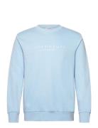 O-Neck Printed Sweat Tops Sweat-shirts & Hoodies Sweat-shirts Blue Lin...