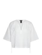 Blouse Regina Tops Blouses Short-sleeved White Lindex