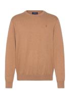 Cotton-Cashmere Crewneck Sweater Tops Knitwear Round Necks Beige Polo ...