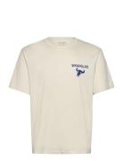 Graphic Tee Tops T-shirts Short-sleeved Cream Wrangler