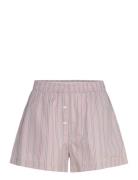 Relaxed Cotton Boxer Shorts Bottoms Shorts Casual Shorts Pink Monki