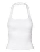 Square Neck Halter Top Tops T-shirts & Tops Sleeveless Silver Weekday