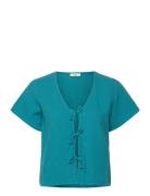 Erin - Pyjama Shirt Toppi Blue Etam
