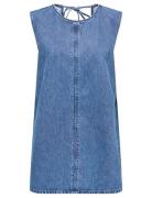 Onlvigga S/L Mini Open Back Dress Dnm Lyhyt Mekko Blue ONLY