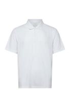 Ss Stripe Strech Jacquard Polo Tops Polos Short-sleeved White Calvin K...