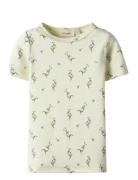 Nmfgayo Sig Ss Slim Top Lil Tops T-shirts Short-sleeved Cream Lil'Atel...