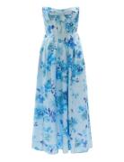 Lola Corset Midi Dress Polvipituinen Mekko Blue Bardot