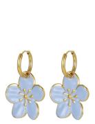 Calista Enamel Earring Kaulakoru Riipukset Blue Bud To Rose