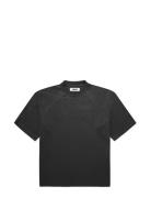 Wbblake Mesh Tee Tops T-shirts Short-sleeved Black Woodbird