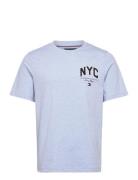 Hilfiger Script Nyc Tee Tops T-shirts Short-sleeved Blue Tommy Hilfige...