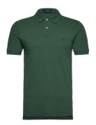Slim Fit Mesh Polo Shirt Tops Polos Short-sleeved Green Polo Ralph Lau...