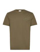 Reg Tonal Shield Ss T-Shirt Tops T-shirts Short-sleeved Khaki Green GA...