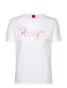 Damacia_5 Tops T-shirts & Tops Short-sleeved White HUGO