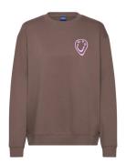 Over D Crew_B_3 Tops Sweat-shirts & Hoodies Sweat-shirts Brown HUGO BL...