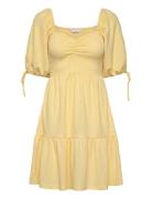 Smock Short Dress Lyhyt Mekko Yellow Bubbleroom