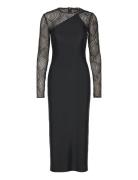 Stretchy Maxi Dress Maksimekko Juhlamekko Black ROTATE Birger Christen...