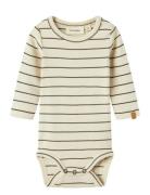 Nbmgeo Lim Ls Slim Body Lil Bodies Long-sleeved Cream Lil'Atelier