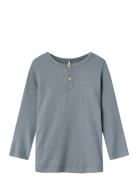 Nmmkab Ls Top Noos Tops T-shirts Long-sleeved T-shirts Blue Name It