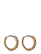 Sandrine Hoop Ear Gold Blue Accessories Jewellery Earrings Hoops Blue ...