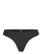 V-Shaped Ribbed Bikini Thong Stringit Alusvaatteet Black Weekday