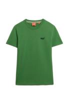 Essential Logo Emb Tee Tops T-shirts Short-sleeved Green Superdry
