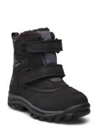Chillberg Mid Hook & Loop Gtx Snow Boot Jet Black Talvikengät Tarroill...