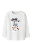 Nmmvux Ls Top Tops T-shirts Long-sleeved T-shirts White Name It