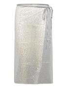 Sequin Beach Wrap Rantavaatteet Silver Mango
