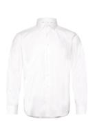 Round Structure Fitted Shirt Tops Shirts Business White Calvin Klein