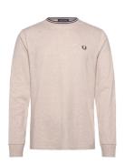 Ls Twin Tipped T-Shirt Tops T-shirts Long-sleeved Cream Fred Perry