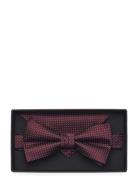 Polyester Bow Tie With Dotspolyester Bow Tie With Dots Rusetti Burgund...
