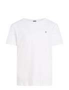 Boys Basic Cn Knit S/S Tops T-shirts Short-sleeved White Tommy Hilfige...