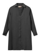 Mmrielle Linen Dress Lyhyt Mekko Black MOS MOSH
