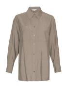 Mschlynelle Selia Shirt Tops Shirts Long-sleeved Brown MSCH Copenhagen