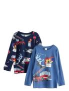 Top Ls Trucks 2 Pack Tops T-shirts Long-sleeved T-shirts Blue Lindex