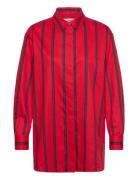Ruoste Puhveli Tops Shirts Long-sleeved Red Marimekko