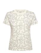 Heleys Piirto Unikko Tops T-shirts & Tops Short-sleeved White Marimekk...