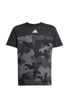 J Camo T Tops T-shirts Short-sleeved Black Adidas Sportswear