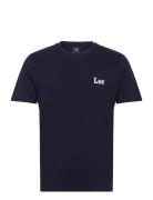 Ss Small Logo Tee Tops T-shirts Short-sleeved Navy Lee Jeans