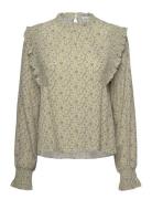 Ruth Blouse Tops Blouses Long-sleeved Green Noella