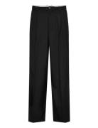 Loose Fit Pleated Suit Trousers Bottoms Trousers Formal Black Weekday