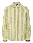 Pcjamie Ls Loose Shirt Wvn D2D Pp Tops Shirts Long-sleeved Yellow Piec...