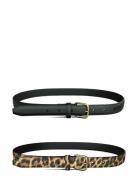 Pcoline 2-Pack Jeans Belt Noos Vyö Black Pieces