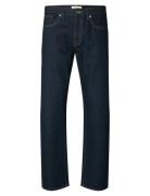 Slh196-Straight Ben Kori Jeans Noos Bottoms Jeans Regular Navy Selecte...