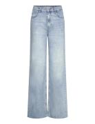 Danila High-Waisted Wide-Leg Jeans Bottoms Jeans Wide Blue Mango