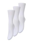 Telma Solid Sock 3 Pack Lingerie Socks Regular Socks White Becksönderg...